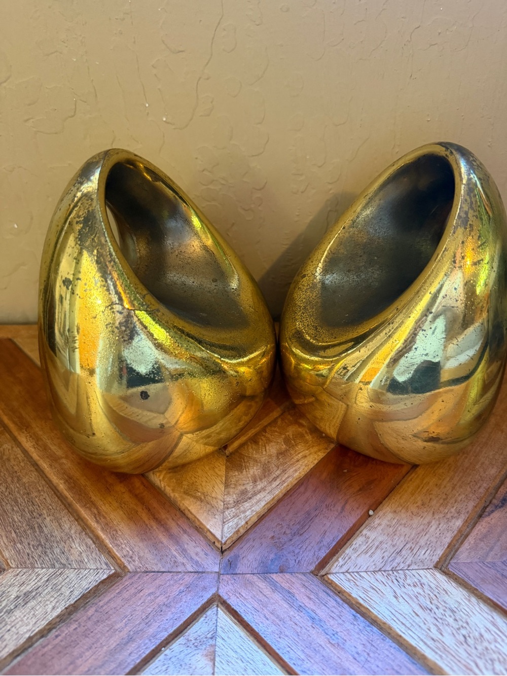 Pair of Ben Seibel Brass Plated Orb Bookends Marked, 1950s - Picture 5 of 15